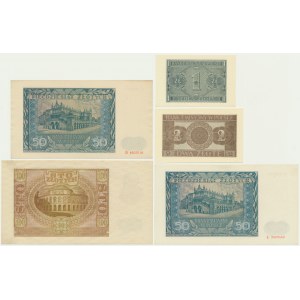 Súprava, 1-100 zlatých 1940-41 (5 ks)