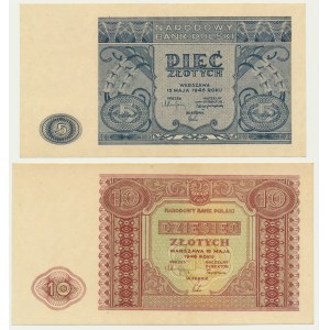 Set, 5-10 or 1946 (2 pièces)