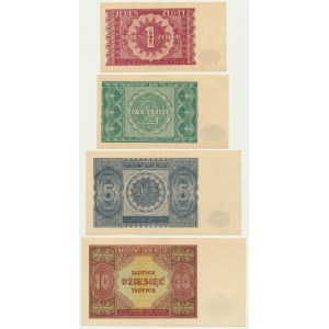 Set, 1-10 oro 1946 (4 pezzi)