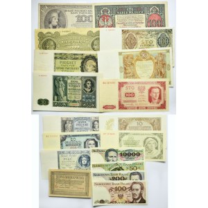 Set, billets de banque polonais (18 pièces) - DARK SET
