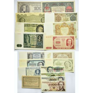 Set, Polish banknotes (18 pieces) - DARK SET