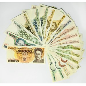 Ensemble, 10-20 000 PLN 1975-89 (19 pièces)