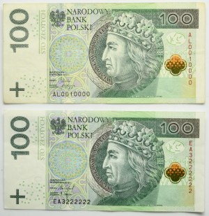 100 złotych 2012-18 (2 szt.)