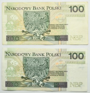 100 złotych 2012-18 (2 szt.) - ciekawe radary