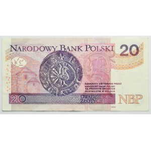 20 złotych 2016 - BN 8000000 - numer milionowy