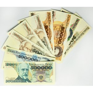 Zestaw, 2.000-500.000 złotych 1979-93 (9 szt.)