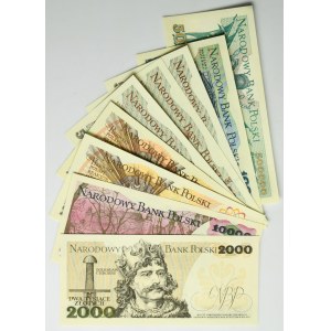 Set, 2,000-500,000 zloty 1979-93 (9 pieces).