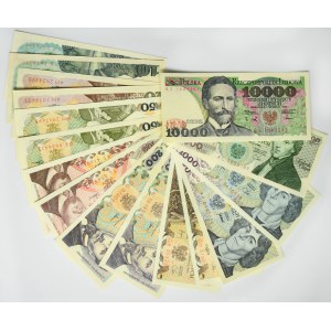 Zestaw, 10-10.000 złotych 1975-88 (16 szt.)