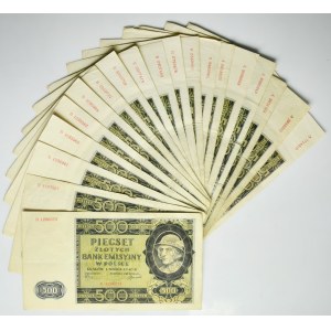 500 or 1940 (19 pièces)