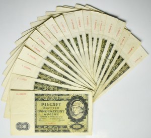 500 zloty 1940 (19 pieces).