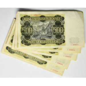 500 zloty 1940 (5 pieces).