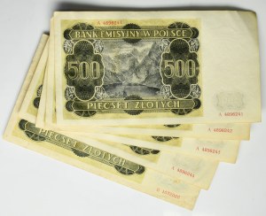 500 or 1940 (5 pièces)