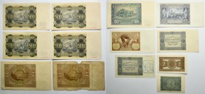 Set, 1-500 oro 1940-41 (12 pezzi)