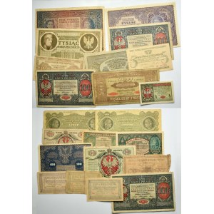Súprava, 1-250 000 mariek 1916-23 (cca 23 kusov).