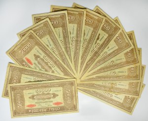 50 000 mariek 1922 (13 kusov).
