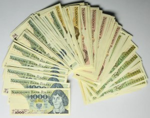 Zestaw, 50-1.000 złotych 1982-88 (ok. 135 szt.)