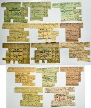 Lodz, supply cards 1948 (14 pieces).