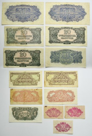 Sada, 50 centov - 50 zlatých 1944 (14 ks)