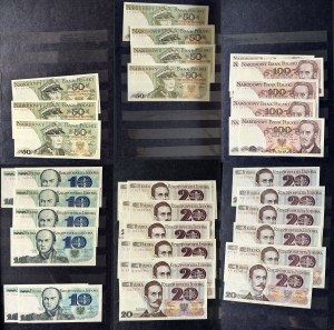 Ensemble de billets de banque polonais (environ 100 pièces)