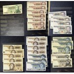 Zhluk poľských bankoviek (približne 100 kusov)