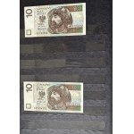 Zhluk poľských bankoviek (približne 100 kusov)