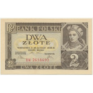 2 złote 1936 - BW -