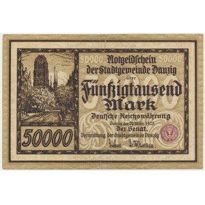 Gdaňsk, 50 000 marek 1923