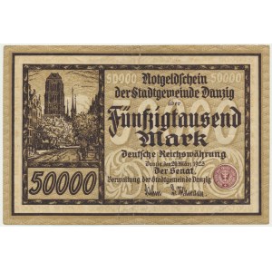 Gdansk, 50 000 mariek 1923