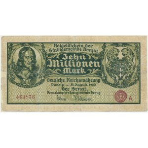 Danzig, 10 Millionen Mark 1923 - A -