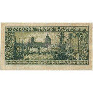 Gdaňsk, 10 milionů marek 1923 - A -