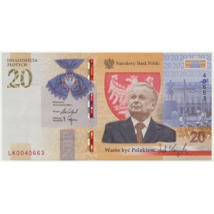 20 złotych 2021 - L. Kaczyński -