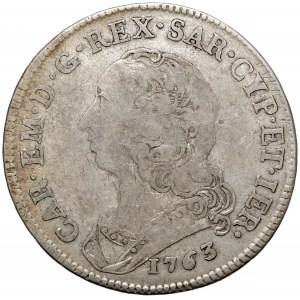 Italy, Duchy of Savoy, Carlo Emanuele III, 1/2 Scudo 1763