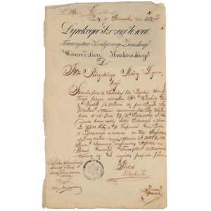 Kielce, Towarzystwo Kredytowe Ziemskie, dokument z 1828 r.