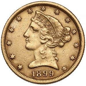 USA, 5 Dollars 1899 - Liberty Head
