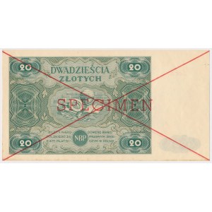 20 złotych 1947 - SPECIMEN - Ser.A