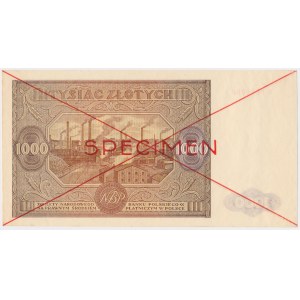 1.000 złotych 1946 - SPECIMEN - B