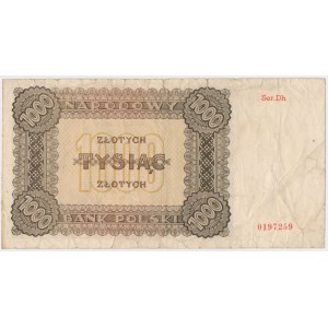 1.000 złotych 1945 - Ser.Dh - seria zastępcza