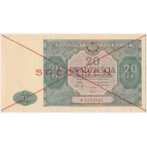 20 złotych 1946 - SPECIMEN - A