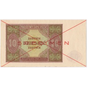 10 złotych 1946 - SPECIMEN - czerwony nadruk