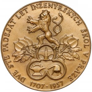Czechoslovakia, Medal, Czech Technical University in Prague 1957 (Fischer)