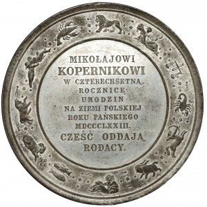 1873 r. Medal 400-lecie urodzin Mikołaja Kopernika - piękny stan
