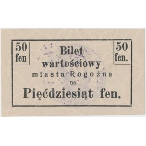 Rogoźno, 50 fenigów (1919) - niemiecki stempel, bez kropki po fen