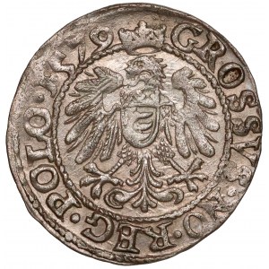 Stefan Batory, Grosz Olkusz 1579 - duża głowa - PIĘKNY i rzadki