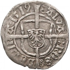 Zakon Krzyżacki, Albrecht von Hohenzollern, Grosz Królewiec 1519 - gotycki - b. rzadki