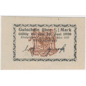 Konigshutte (Królewska Huta), 1/2 mark 1920