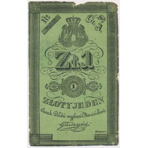 Powstanie listopadowe, 1 złoty 1831 - Głuszyński - papier gruby
