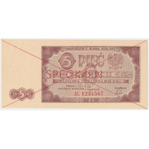5 złotych 1948 - SPECIMEN - AL