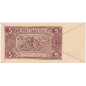 5 złotych 1948 - SPECIMEN - AL