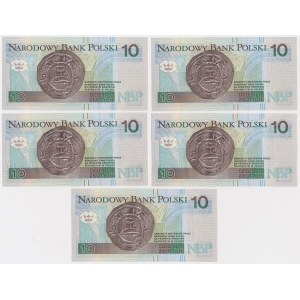 10 złotych 1994 - KI - niskie numery - 53, 54, 254, 260, 354 (5szt) 