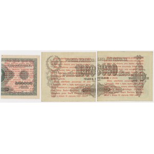 1 grosz 1924 - lewa połowa i 5 groszy 1924 PARKA (3szt)